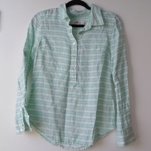 💙 vineyard vines green and white striped pullover